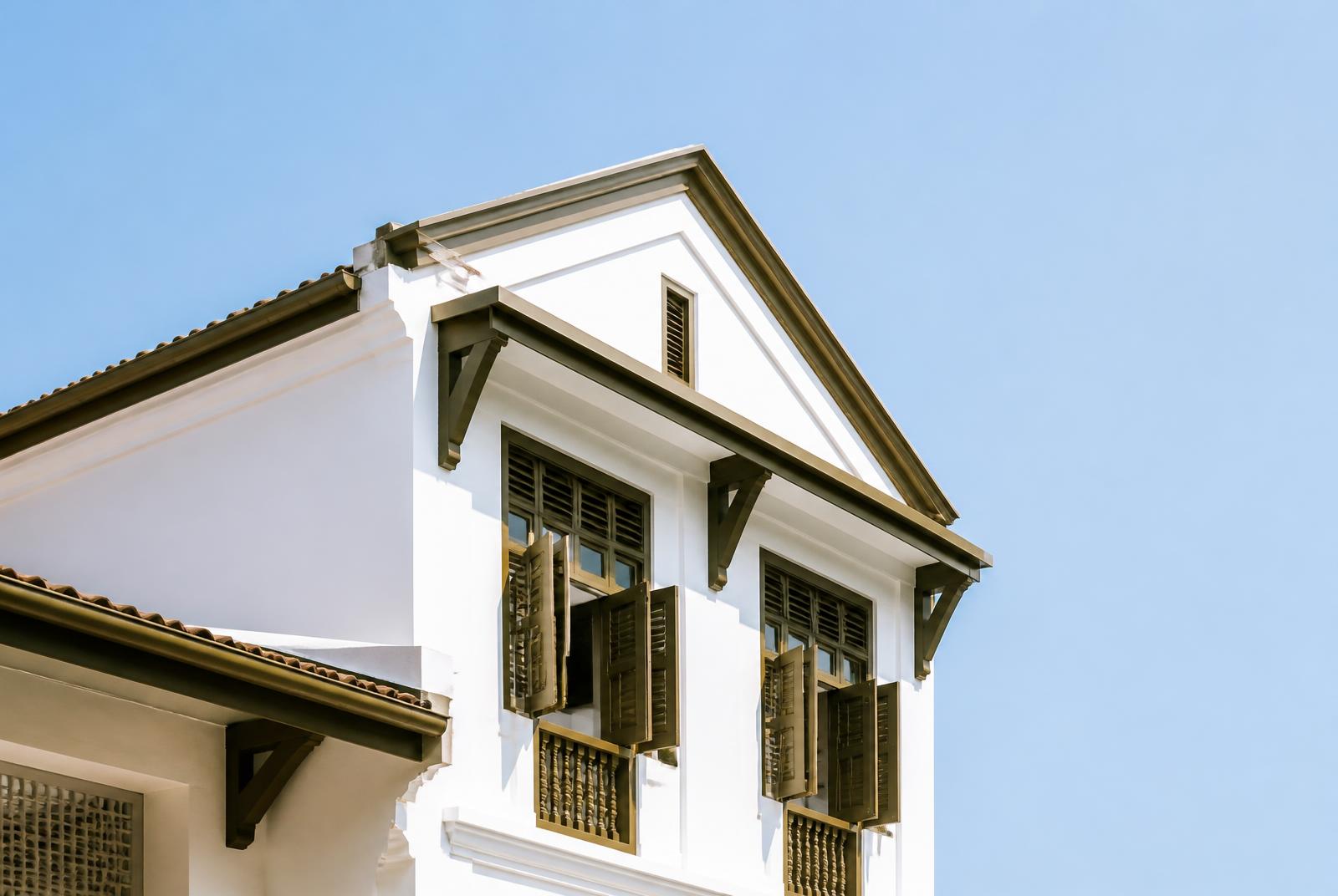 Roofline detail of a Singapore landed home